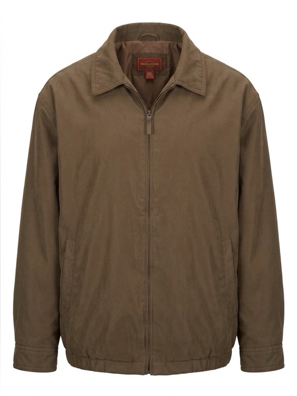 Oak Hill Men's Olive Green Faux Ultra Suede Jacket Size 2XL